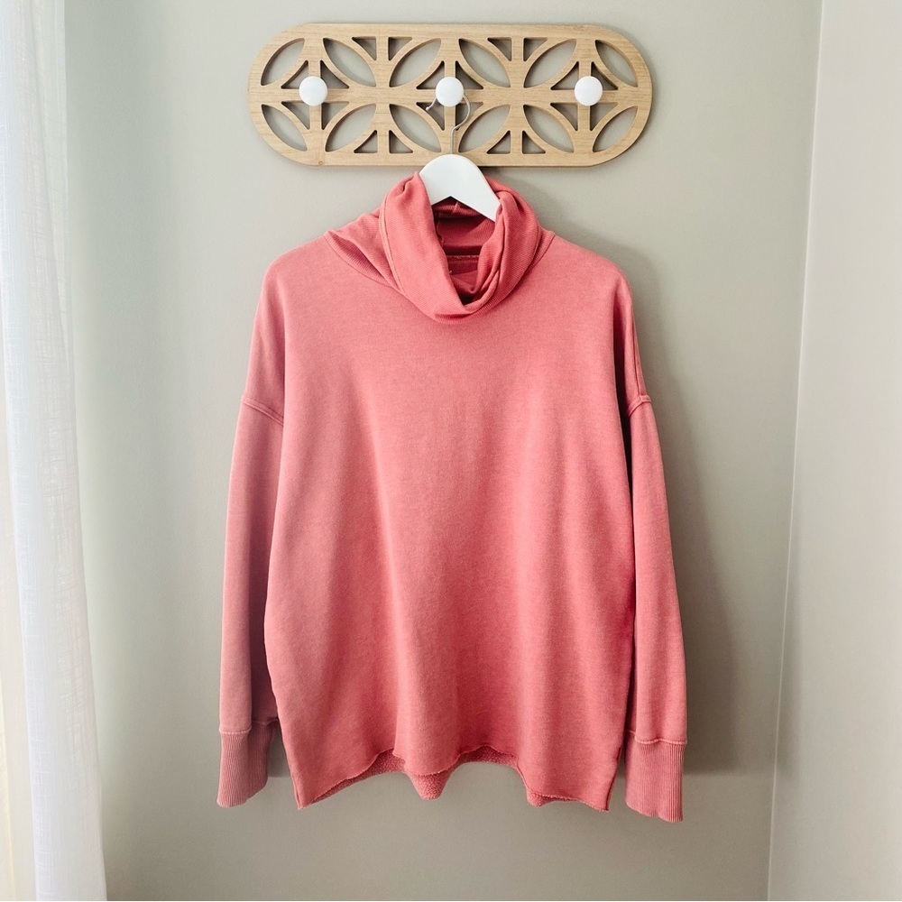 aerie Pullover Cowl Neck Sweater Pink Sz Medium